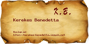 Kerekes Benedetta névjegykártya